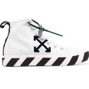 Off-White vulcanized mid-top sneakers (white Size 12 mens US/size 45 IT)
